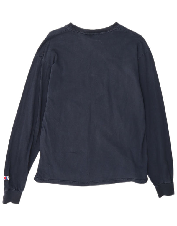 Champion Dame Top Langærmet UK 14 Medium Navy Blue Bomuld