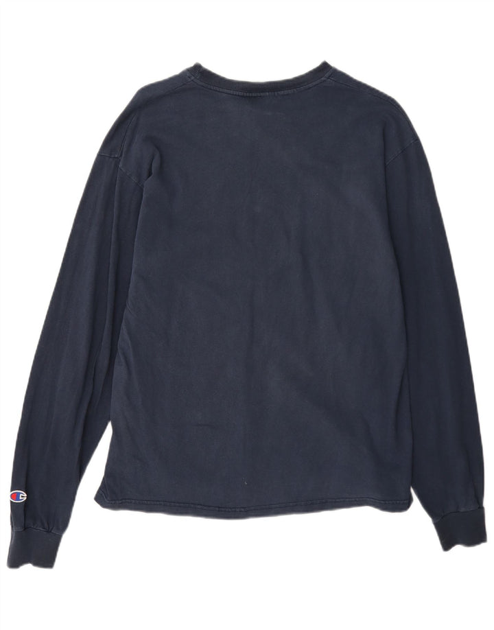 Champion Dame Top Langærmet UK 14 Medium Navy Blue Bomuld