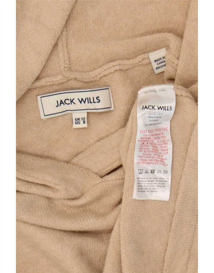 Jack Wills Dame hættetrøje oversize sweater UK 12 Medium Beige