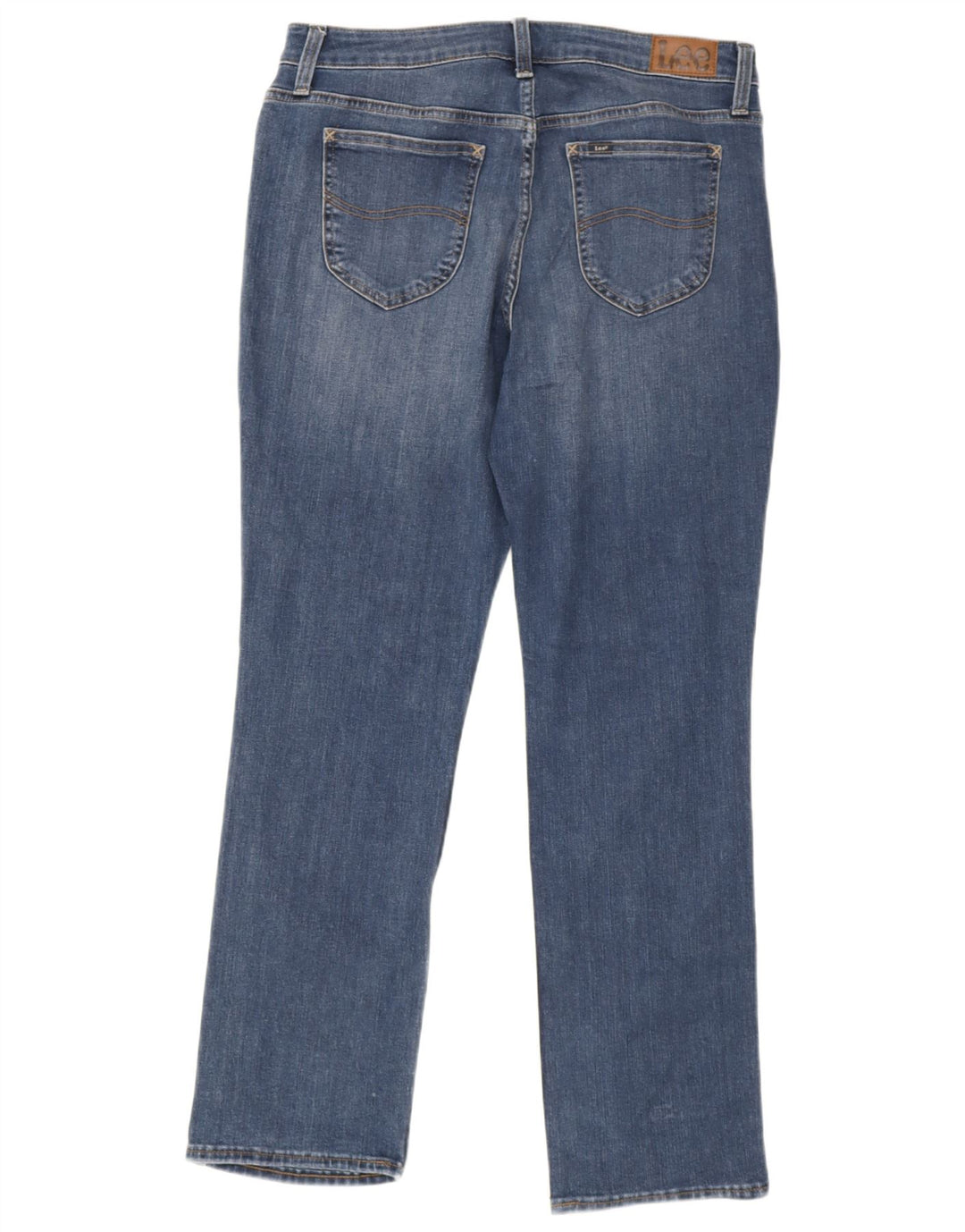 Lee Dame Mid Rise Regular Straight Jeans W31 L31 Blå Bomuld