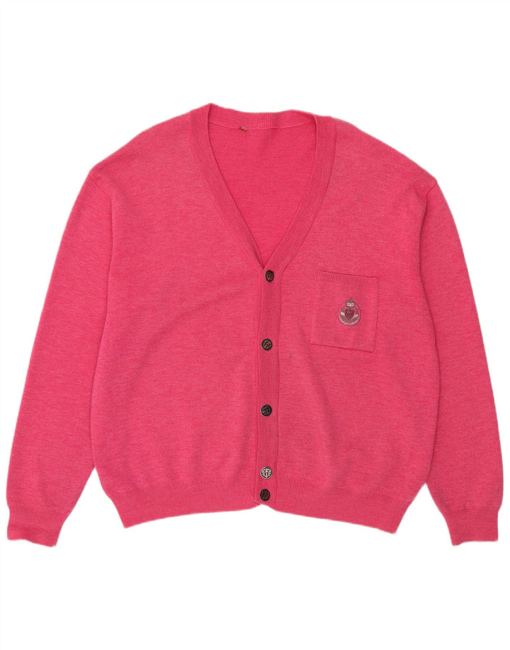 Vintage herre cardigan sweater 2XL Pink