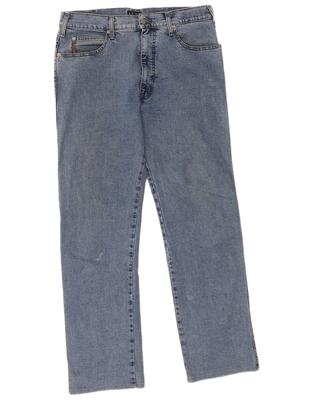 Armani Straight Jeans til mænd W34 L30 Blå Bomuld