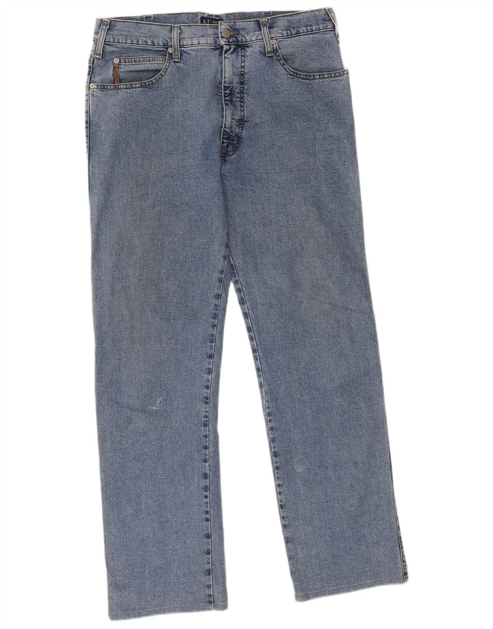 Armani Straight Jeans til mænd W34 L30 Blå Bomuld