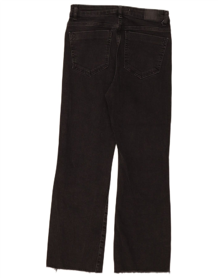 Zara Dame Straight Jeans EU 38 Small W28 L26 Sort