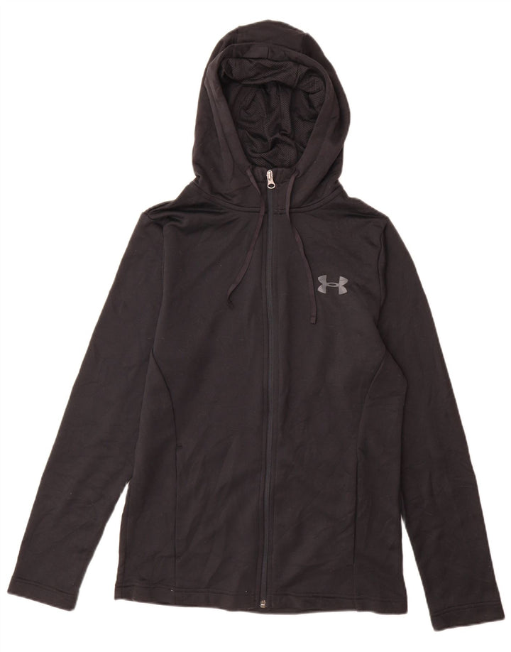 Under Armour Herre hættetrøje med lynlås lille sort polyester