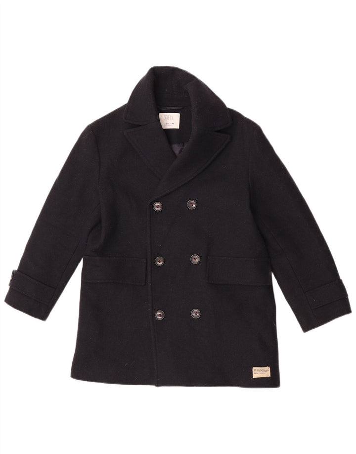Zara Boys Pea Coat 9-10 år Navy Blue