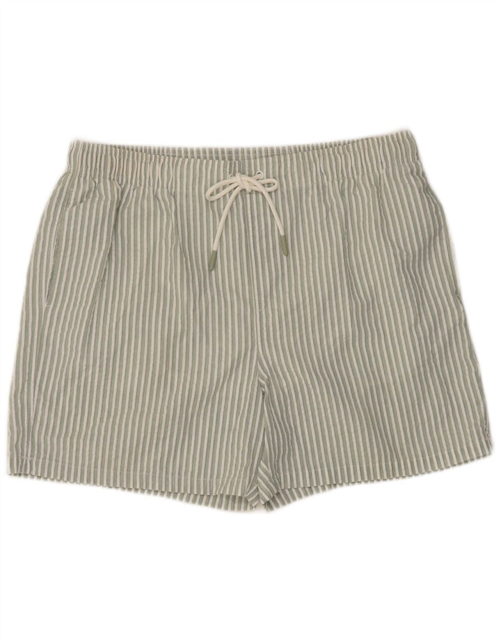 Marks & Spencer Herre Regular Fit svømmeshorts store grønstribede