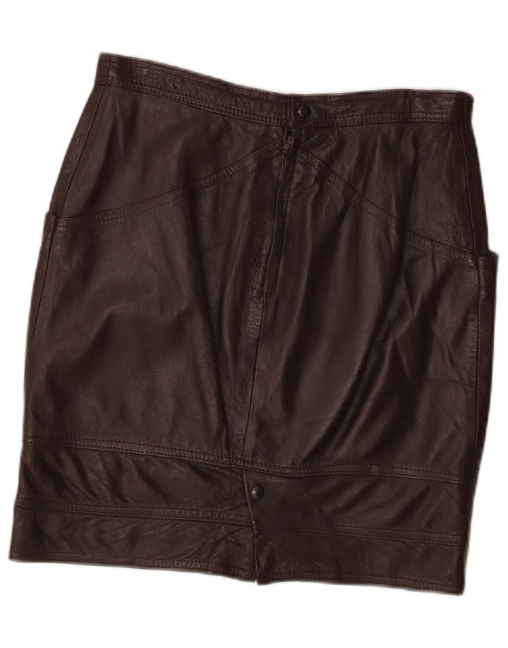 Conbipel Dame Læder Nederdel IT 46 Large W30 Brun Læder