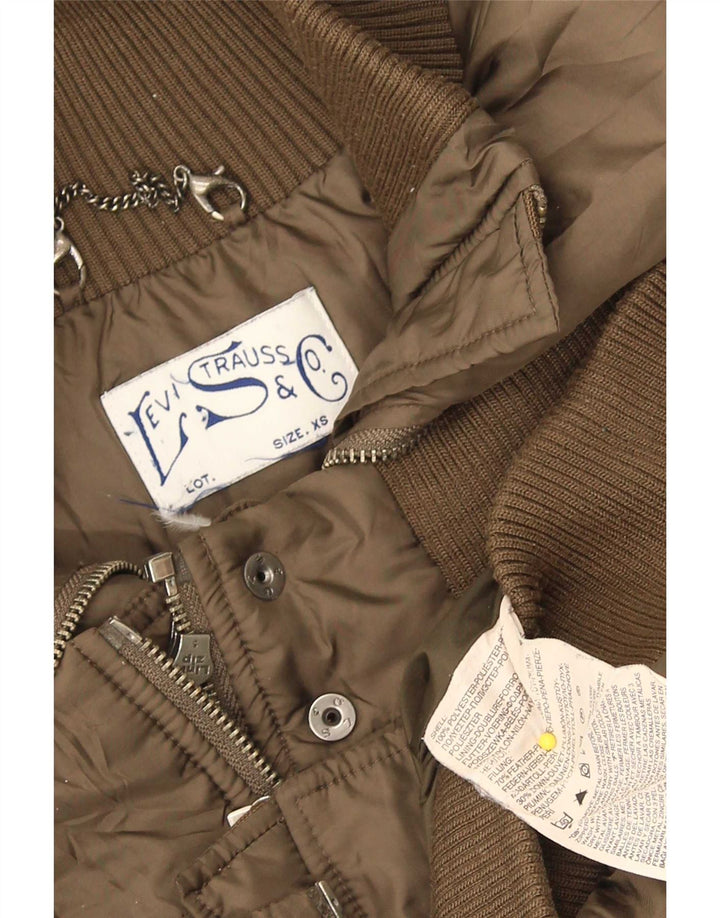 Levi's Dame Oversized polstret jakke UK 6 XS Khaki Polyester