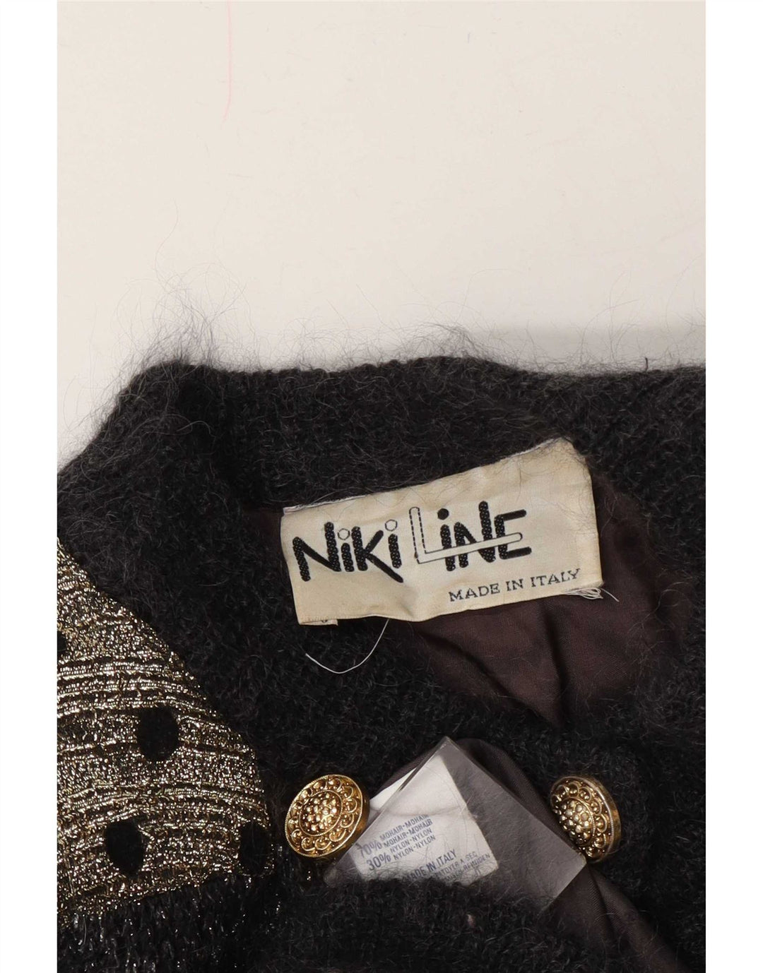 Niki Line Dame Cardigan Sweater UK 14 Large Flerfarvet Patchwork
