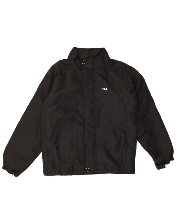 Fila Boys Windbreaker Jacket 13-14 År Stor Sort Polyester