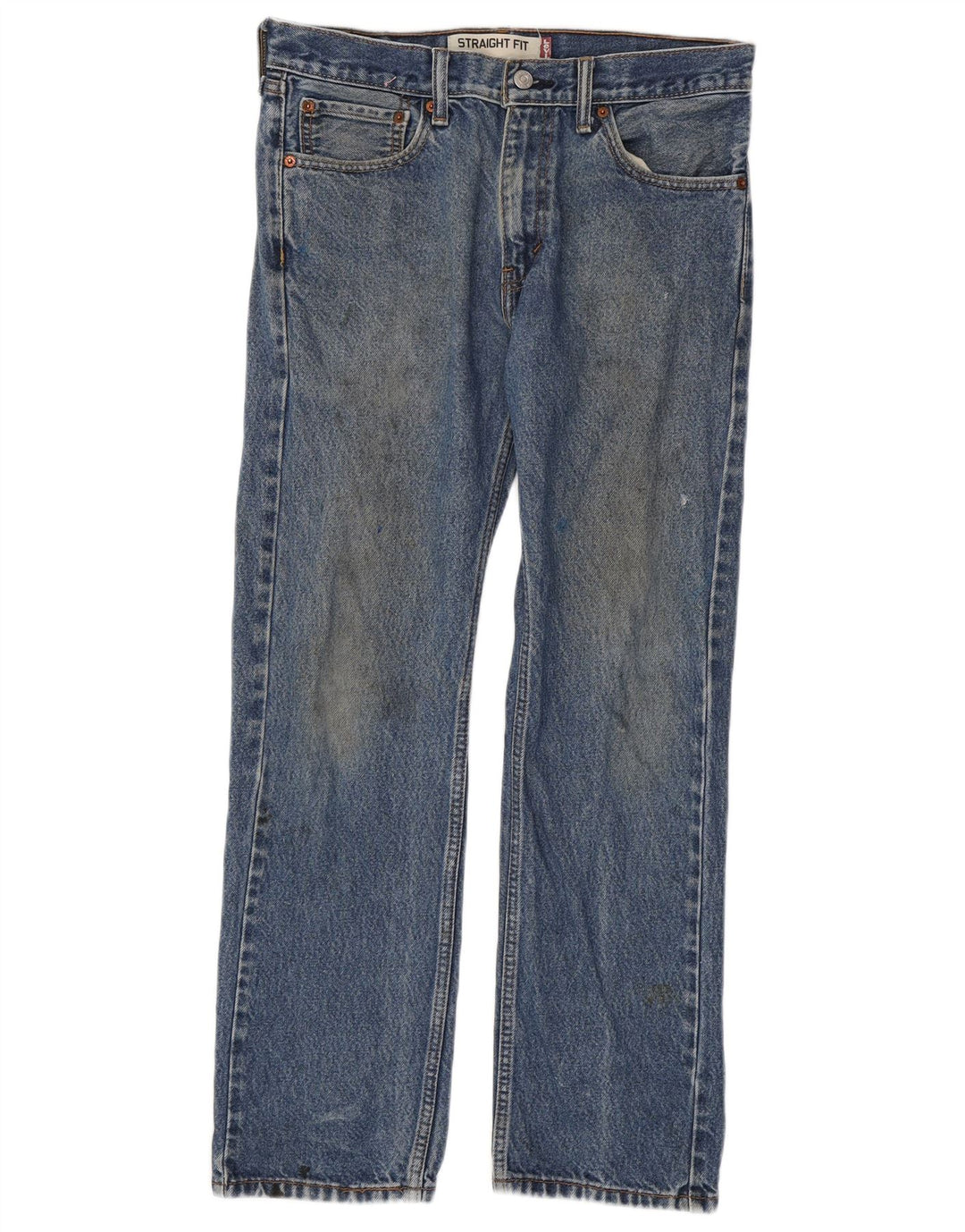LEVI'S Herre 505 Straight Jeans W31 L30 Blå Bomuld