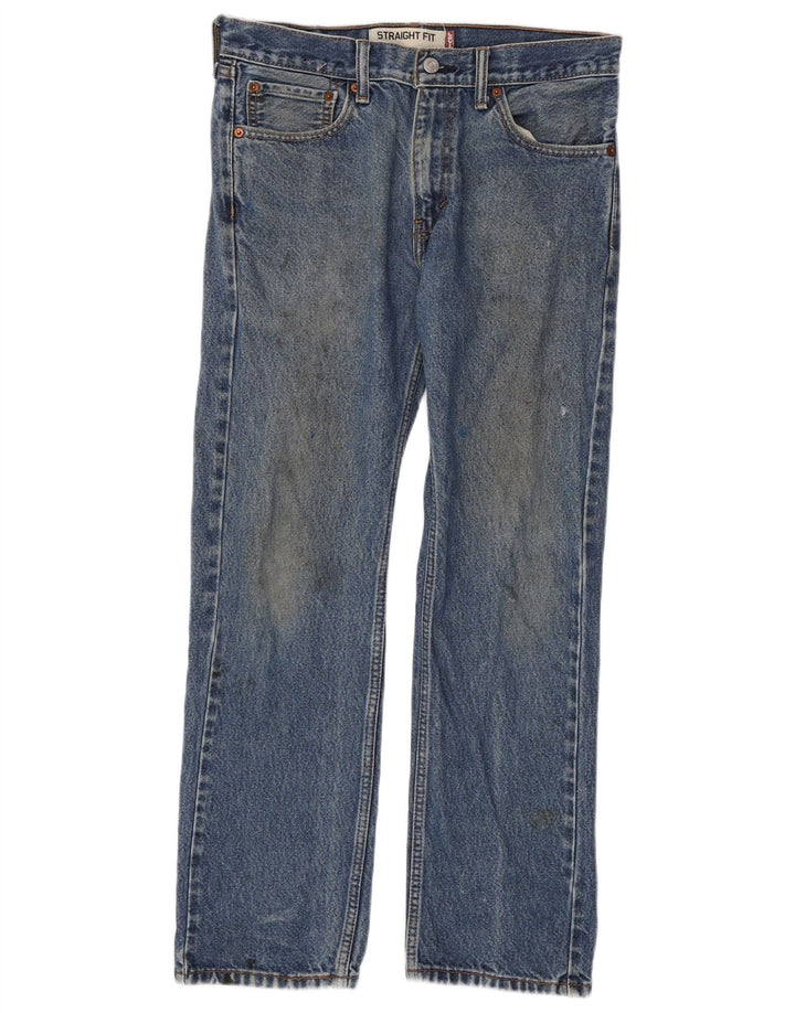 LEVI'S Herre 505 Straight Jeans W31 L30 Blå Bomuld