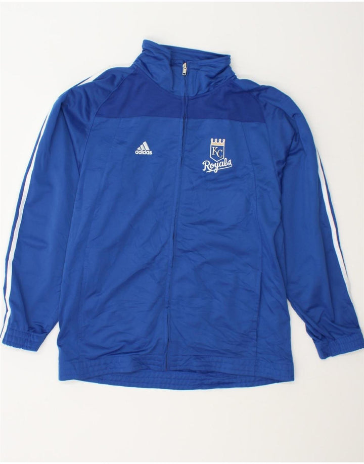 ADIDAS Boys Tracksuit Top Jacket 14-15 Years Large Blue Polyester Vintage Adidas and Second-Hand Adidas from Messina Hembry 
