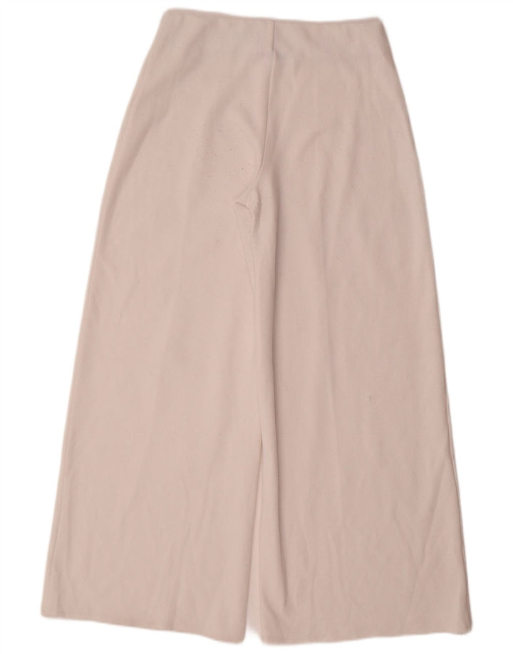 Zara kvinders brede ben Casual bukser Medium W30 L31 Hvid polyester