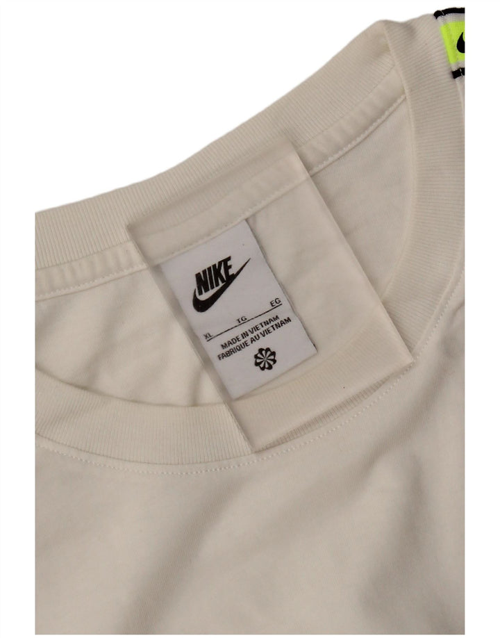 Nike grafisk T-shirt top til mænd XL Hvid Colourblock