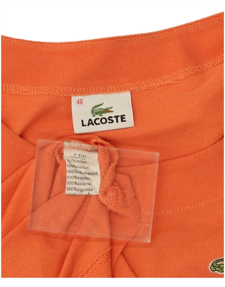 Lacoste Dame T-Shirt Top Størrelse 48 XL Orange Bomuld