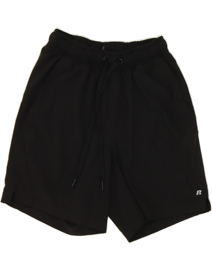 RUSSEL Mens Sport Shorts Small  Black Polyester Vintage RUSSEL and Second-Hand RUSSEL from Messina Hembry 