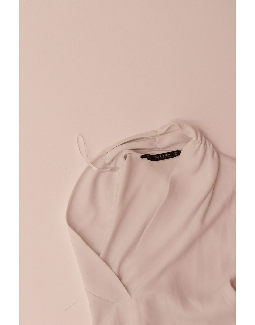 ZARA Womens Oversized Long Sleeve Blouse Top UK 6 XS Off White Vintage Zara and Second-Hand Zara from Messina Hembry 