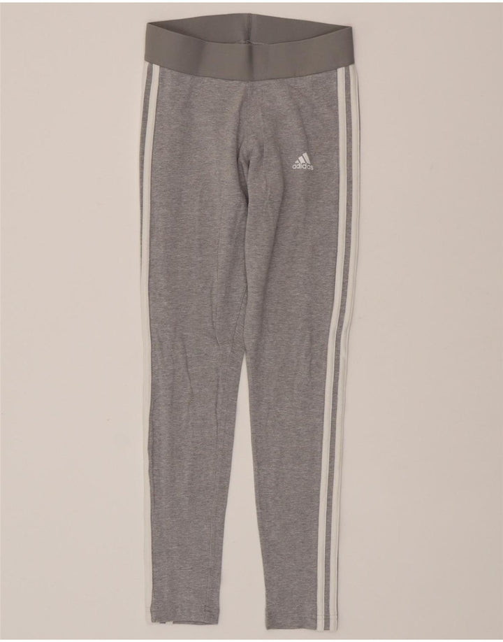 ADIDAS Dame Leggings UK 4/6 XS Grå