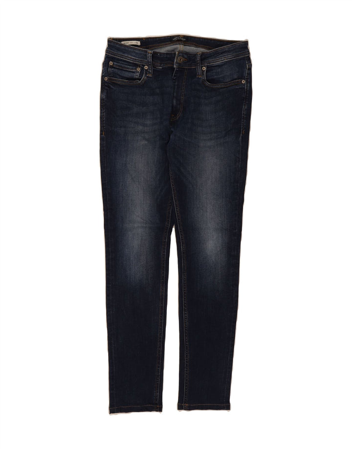 JACK & JONES Mens Liam Skinny Jeans W32 L30 Navy Blue Vintage Jack & Jones and Second-Hand Jack & Jones from Messina Hembry 