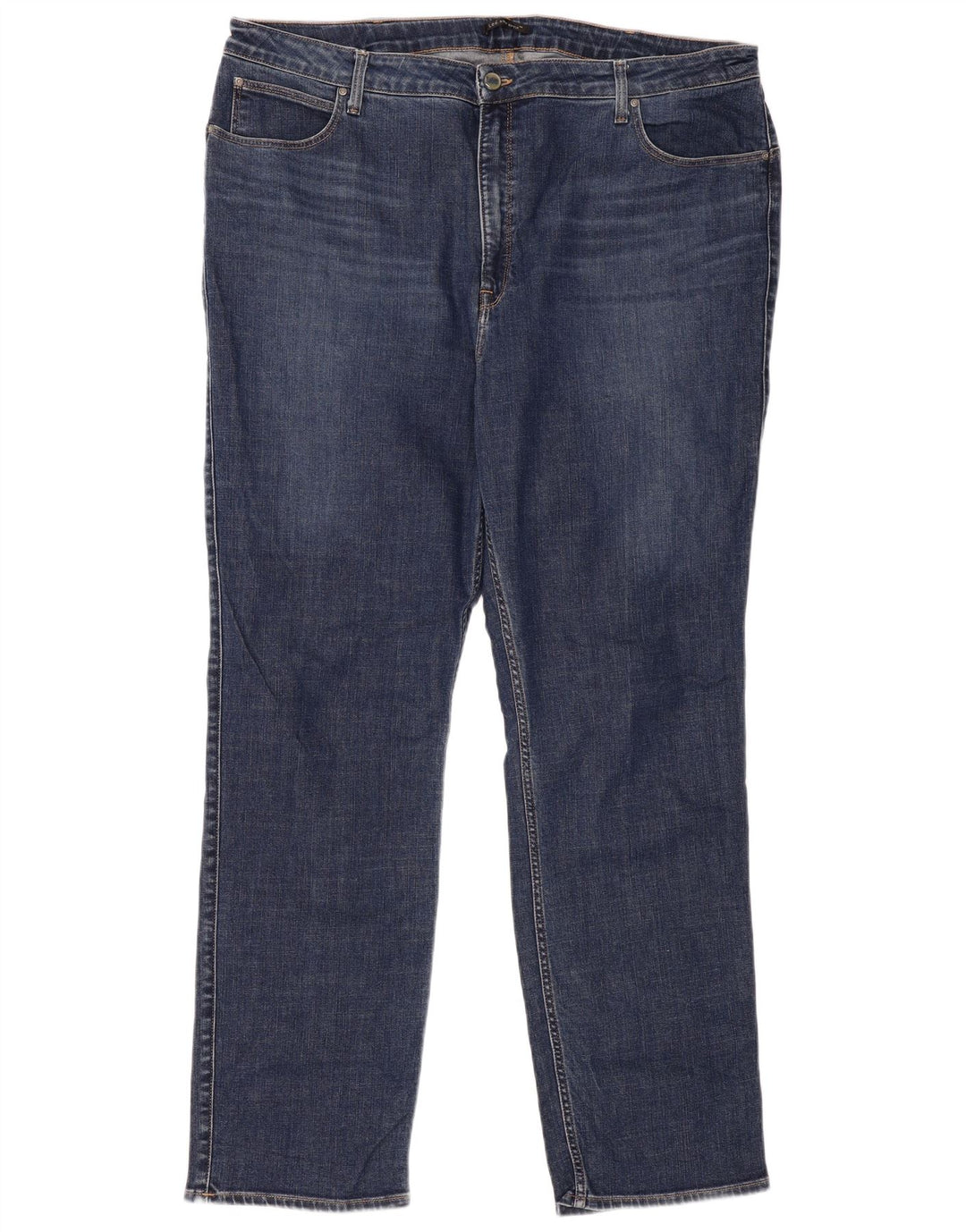 Lee Dame Straight Jeans W42 L33 Marineblå Bomuld