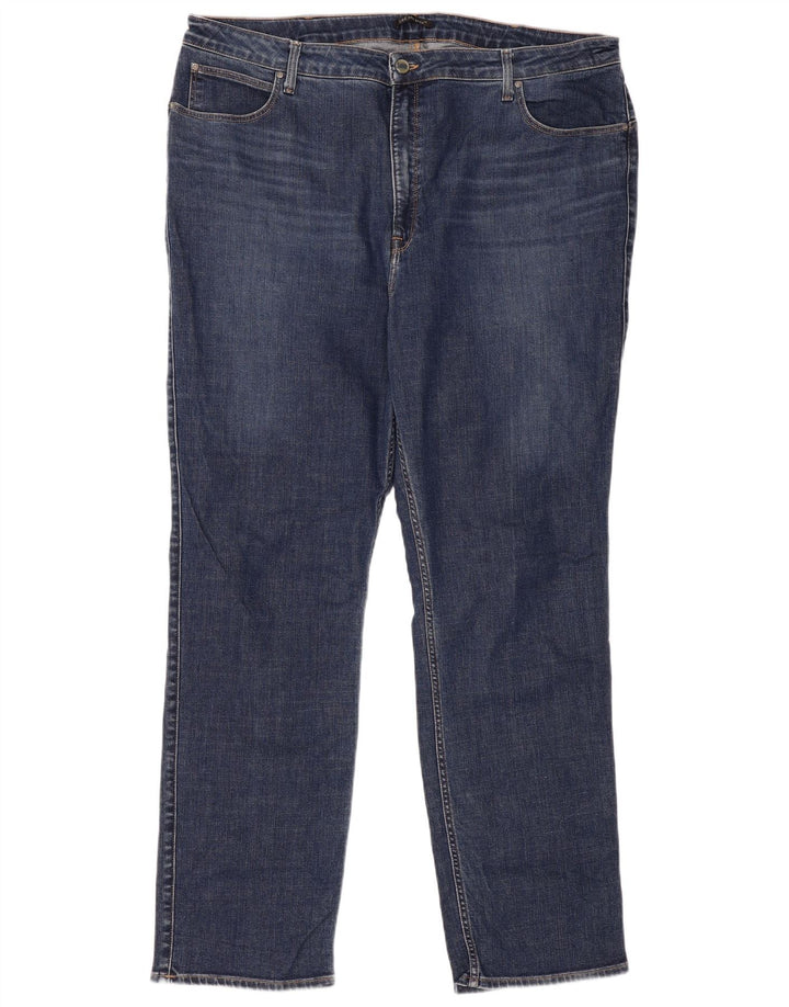 Lee Dame Straight Jeans W42 L33 Marineblå Bomuld