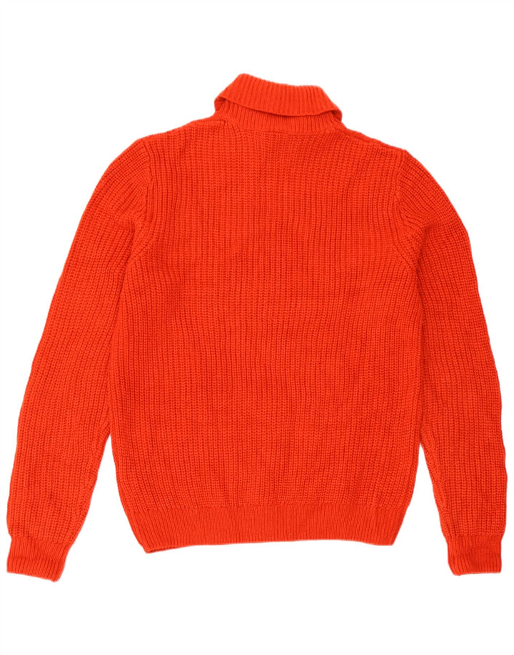 Marks & Spencer Dame Rullehals Sweater UK 14 Medium Rød Akryl
