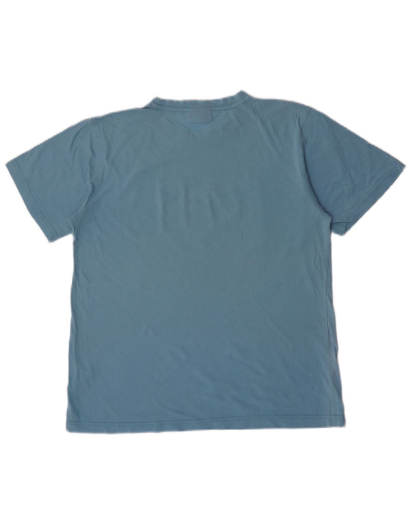 Kappa Herre Grafisk T-Shirt Top Medium Blå Bomuld