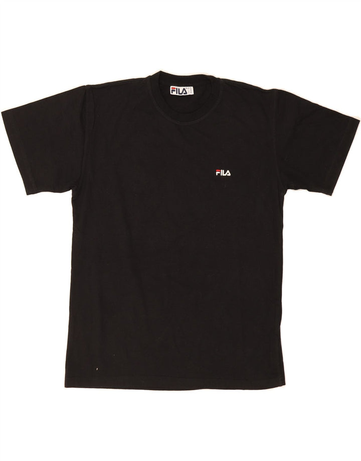 FILA Mens T-Shirt Top IT 50 Medium Black Cotton Vintage Fila and Second-Hand Fila from Messina Hembry 
