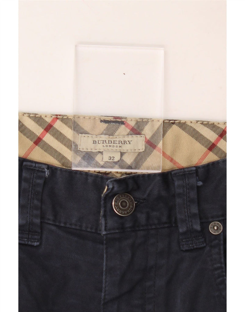 BURBERRY Mens London Straight Jeans W32 L34 Navy Blue Cotton Vintage Burberry and Second-Hand Burberry from Messina Hembry 