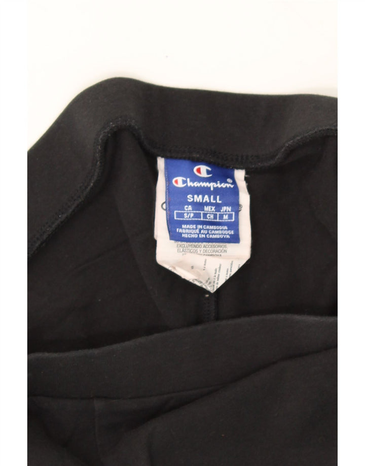 CHAMPION Womens Graphic Leggings UK 10 Small  Black Cotton Vintage Champion and Second-Hand Champion from Messina Hembry 