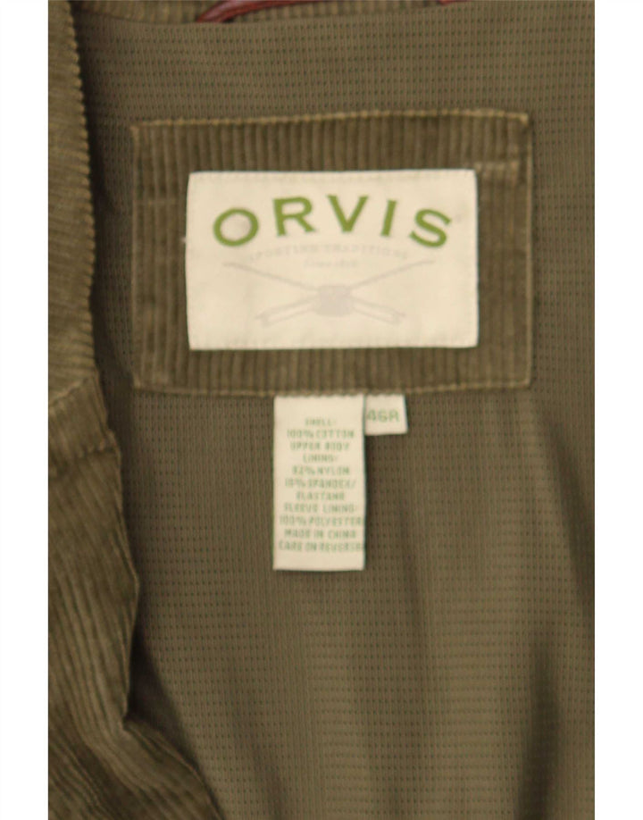 Orvis Herre 2-knaps fløjlsjakke blazer EU 46 3XL Grøn bomuld