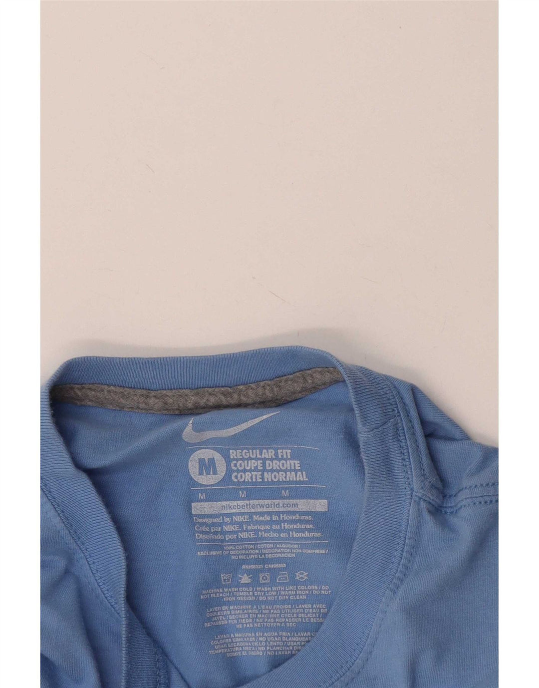 Nike Herre Regular Fit Grafisk T-shirt Top Medium Blue Bomuld