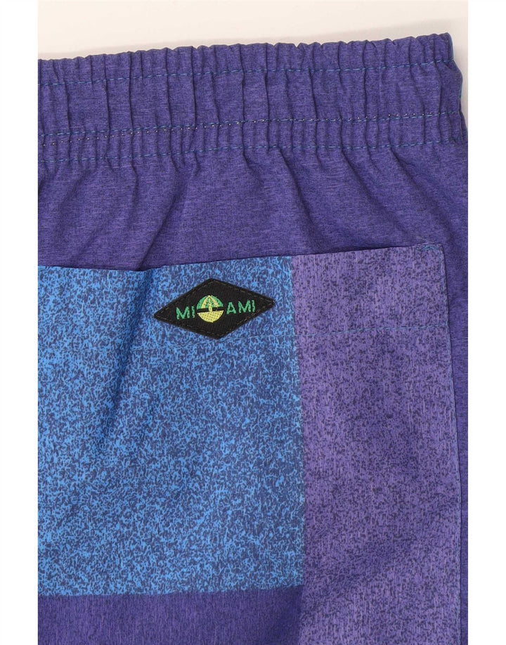 Vintage grafiske badeshorts til mænd Medium flerfarvet Colourblock