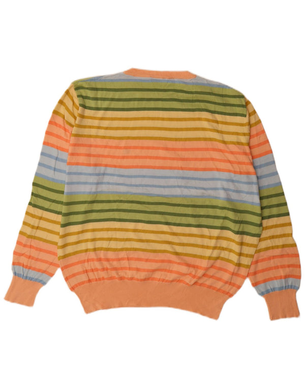 Brooksfield Herre Crew Neck Jumper Sweater IT 56 XL Flerfarvet Stribet