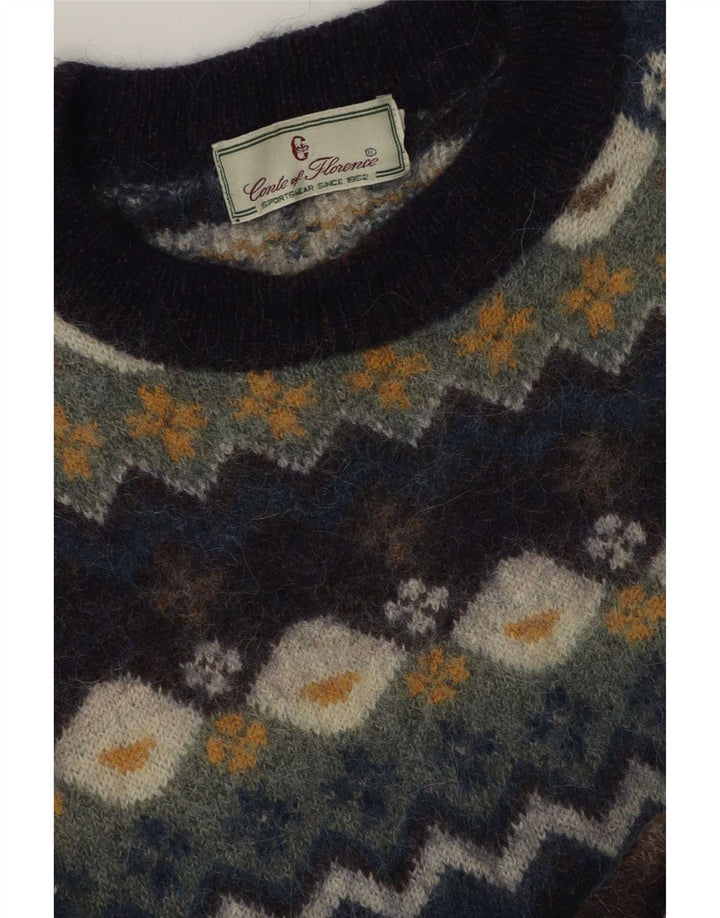 Conte of Florence Herre sweater med rund hals, medium flerfarvet