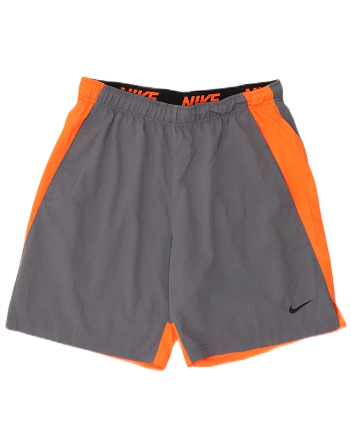 Nike Herre Dri Fit Sportshorts Store Grå Colourblock Polyester