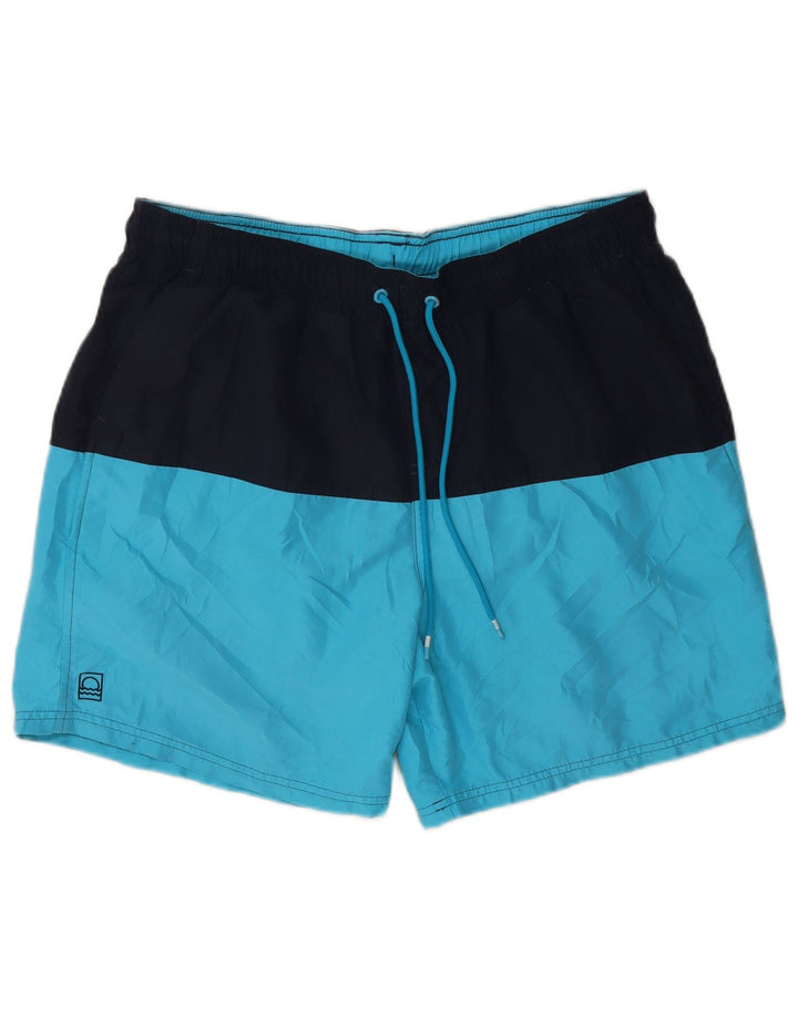 Marks & Spencer Badeshorts til mænd store blå farveblok polyester