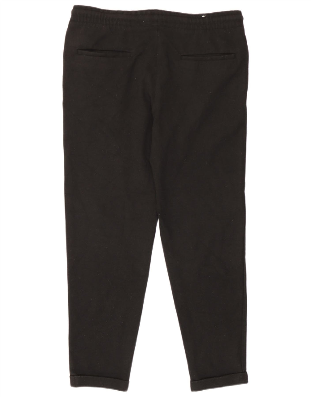 Zara Herre Cropped Trousers Medium W31 L26 Sort Polyester