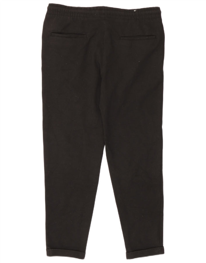 Zara Herre Cropped Trousers Medium W31 L26 Sort Polyester