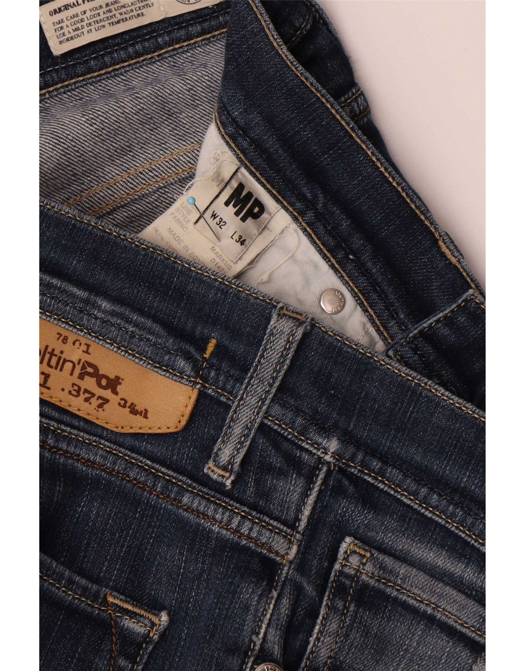 Meltin' Pot Lige jeans til kvinder W32 L31 Marineblå bomuld