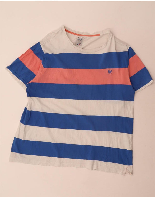 Crew Clothing Herre T-Shirt Top 3XL Flerfarvet Stribet Bomuld