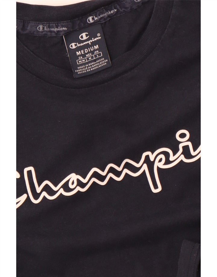 CHAMPION Grafisk T-shirt til mænd, medium marineblå