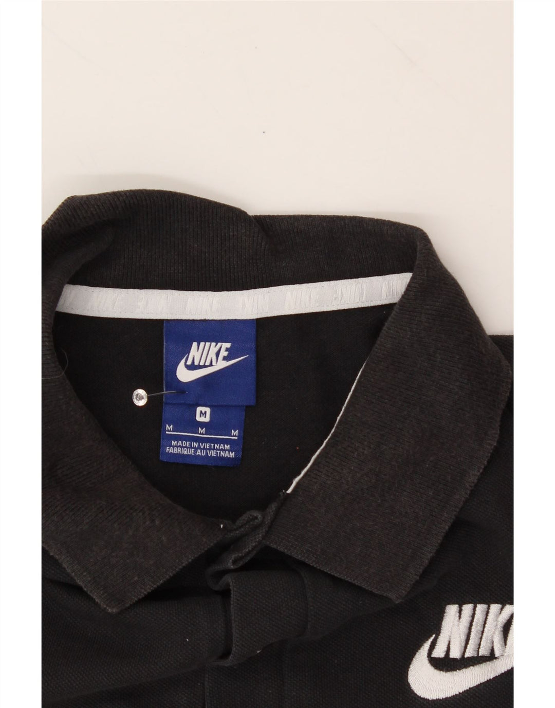 NIKE Mens Polo Shirt Medium Black Cotton Vintage Nike and Second-Hand Nike from Messina Hembry 