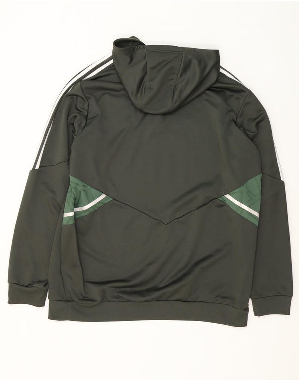 Adidas Herre The Celtic Football Club Hoodie Jumper 2XL Khaki Colourblock