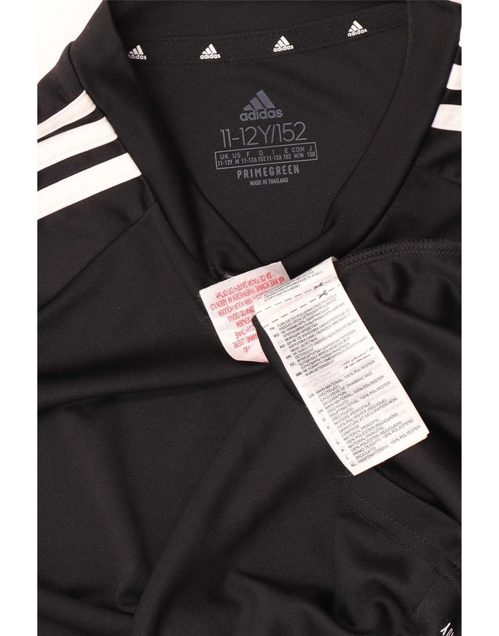Adidas Boys Aeroready Regular T-Shirt Top 11-12 År Sort Polyester