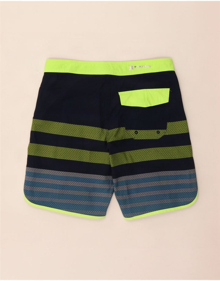 Hurley Badeshorts til mænd mellemblå stribet polyester