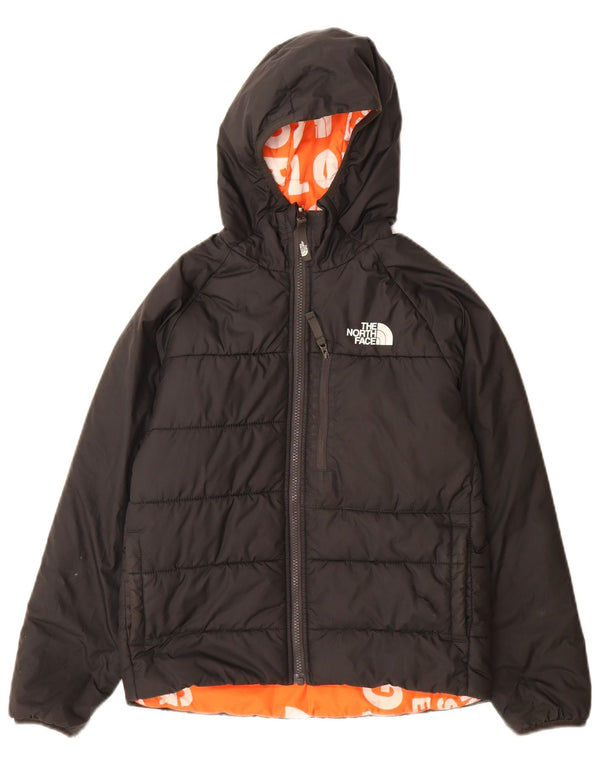 The North Face Boys Hætte Vendbar Polstret Jakke 9-10 År Medium Sort