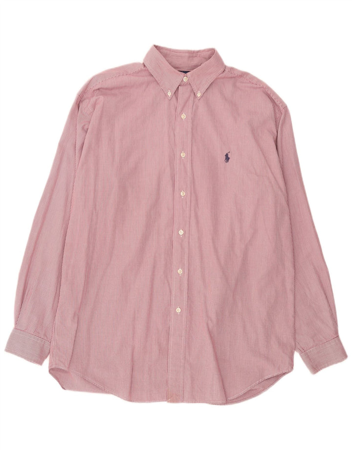 Ralph Lauren Herre Blake Loose Fit skjorte Medium Pink ternet bomuld